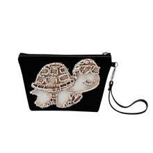 Load image into Gallery viewer, Ti Amo I love you - Exclusive Brand  - Black - Turtle - Sling Cosmetic Bag
