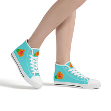 Load image into Gallery viewer, Ti Amo I love you  - Exclusive Brand  - Womens High-Top Canvas Shoes  - White Soles
