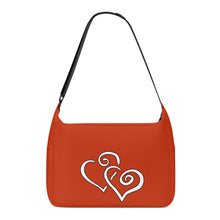 Load image into Gallery viewer, Ti Amo I love you - Exclusive Brand - Cotton Red - Double White Heart - Journey Computer Shoulder Bag
