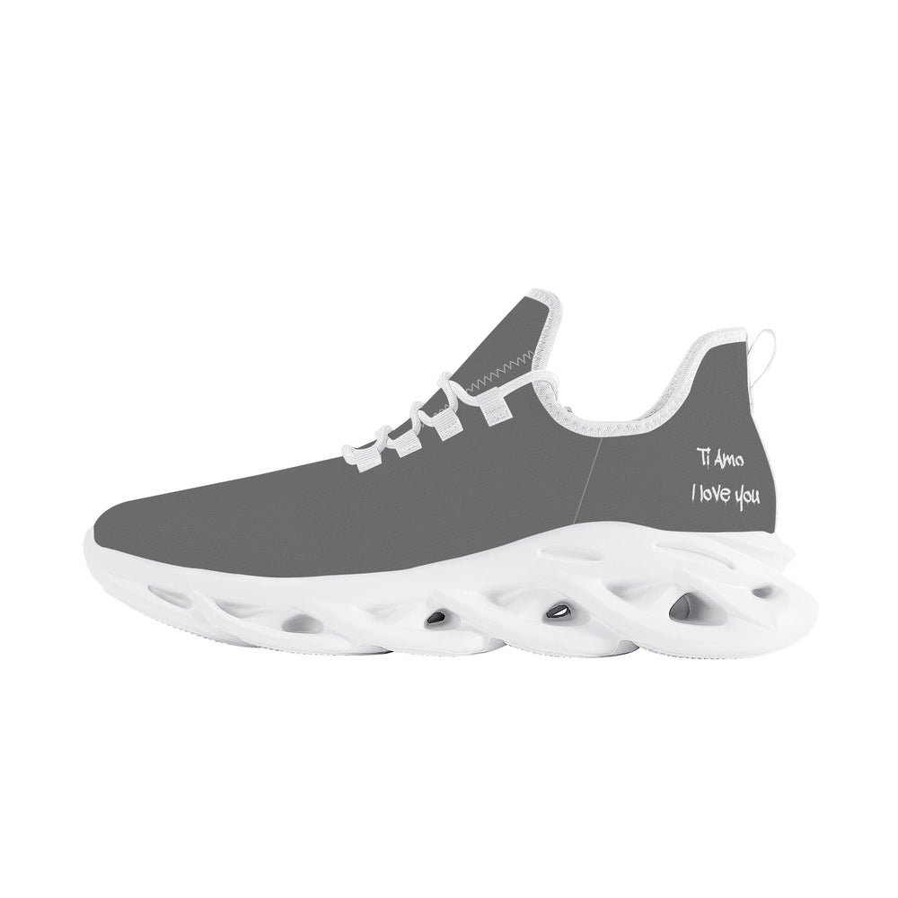 Ti Amo I love you - Exclusive Brand - Dove Gray - Mens/ Womens -  Flex Control Sneakers - White Soles