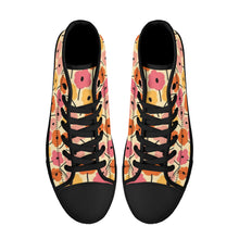 Load image into Gallery viewer, Ti Amo I love you - Exclusive Brand - High-Top Canvas Shoes - Black Soles
