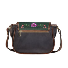 Load image into Gallery viewer, Ti Amo I love you - Exclusive Brand - Lamp Black - Floral Bouquet - Saddle Bag
