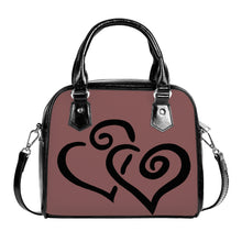 Load image into Gallery viewer, Ti Amo I love you - Exclusive Brand - Demask - Double Black Heart -  Shoulder Handbag
