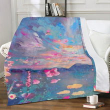 Load image into Gallery viewer, Ti Amo I love you- Exclusive Brand  - Seagull with Illusion, Mauvelous, Breaker Bay Abstract - Micro Fleece Blankets
