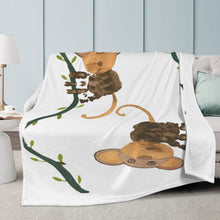 Load image into Gallery viewer, Ti Amo I love you - White - Monkey Child&#39;s Handprint Drawing - Blankets
