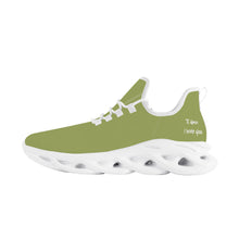 Load image into Gallery viewer, Ti Amo I love you - Exclusive Brand  - Olive Green - Mens / Womens - Flex Control Sneakers- White Soles
