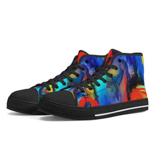 Load image into Gallery viewer, Ti Amo I love you - Exclusive Brand - High-Top Canvas Shoes - Black Soles
