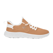 Load image into Gallery viewer, Ti Amo I love you - Exclusive Brand  - Whiskey -  Double Heart - Womens Mesh Knit Shoes - White Soles
