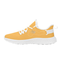 Load image into Gallery viewer, Ti Amo I love you - Exclusive Brand  - Light Orange  -  Double Heart - Womens Mesh Knit Shoes - White Soles
