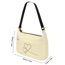 Load image into Gallery viewer, Ti Amo I love you - Exclusive Brand - Barley White - Double Script Heart - Journey Computer Shoulder Bag
