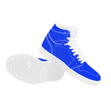 Load image into Gallery viewer, Ti Amo I love you - Exclusive Brand - Blue Blue Eyes - Skeleton Hands with Heart - High Top Synthetic Leather Sneaker
