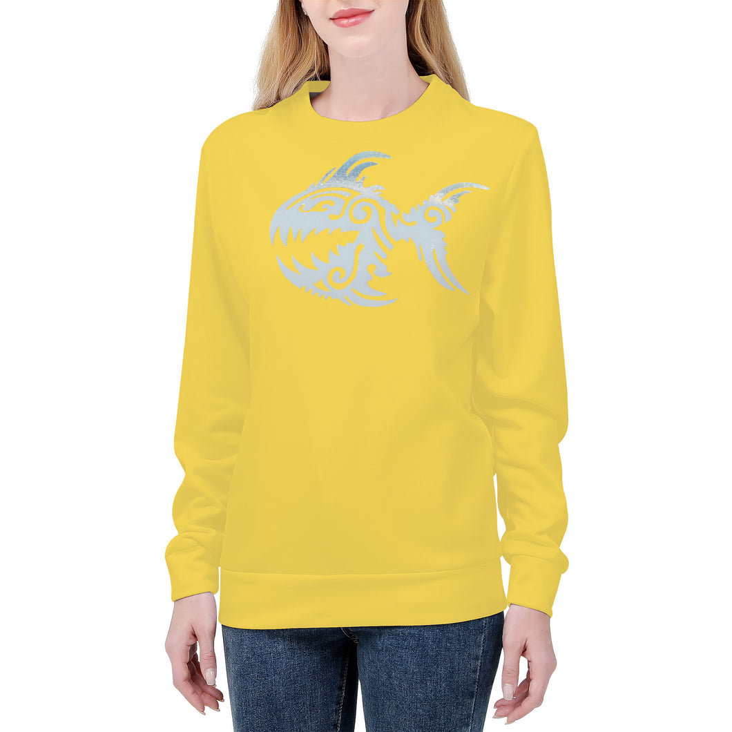 Ti Amo I love you - Exclusive Brand  - Mustard Yellow - Angry Fish - Women's Sweatshirt