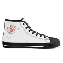 Load image into Gallery viewer, Ti Amo I love you - Exclusive Brand - High-Top Canvas Shoes - Black Soles
