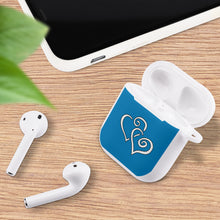 Load image into Gallery viewer, Ti Amo I love you - Exclusive Brand  - Lochmara - Double White Heart - AirPods 1st &amp; 2nd Generation Case Cover
