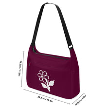 Load image into Gallery viewer, Ti Amo I love you - Exclusive Brand - Bordeaux - White Daisy - Journey Computer Shoulder Bag
