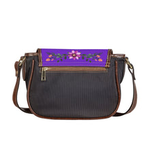 Load image into Gallery viewer, Ti Amo I love you - Exclusive Brand - Purple Heart - Floral Bouquet- Saddle Bag
