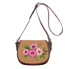 Load image into Gallery viewer, Ti Amo I love you - Exclusive Brand - Whiskey- Pink Floral - Saddle Bag
