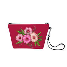 Load image into Gallery viewer, Ti Amo I love you - Exclusive Brand - Cardinal - Pink Floral - Sling Cosmetic Bag
