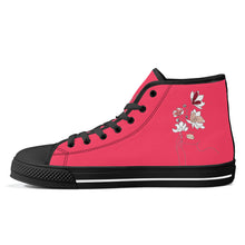 Load image into Gallery viewer, Ti Amo I love you - Exclusive Brand - Radical Red - High-Top Canvas Shoes - Black Soles
