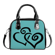 Load image into Gallery viewer, Ti Amo I love you - Exclusive Brand - Tradewind - Double Black Heart -  Shoulder Handbag
