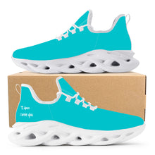 Load image into Gallery viewer, Ti Amo I love you - Exclusive Brand  - Vivid Cyan ( Robin&#39;s Egg Blue) - Mens / Womens - Flex Control Sneakers- White Soles
