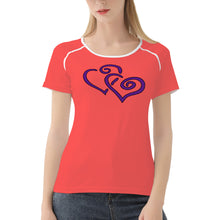 Load image into Gallery viewer, Ti Amo I love you - Exclusive Brand  - Persimmon - Double Purple Heart -  Women&#39;s T shirt
