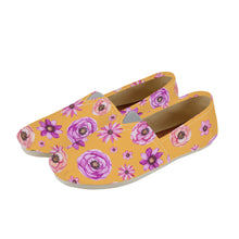 Load image into Gallery viewer, Ti Amo I love you  - Exclusive Brand  - Yellow with Flowers -  Casual Flat Driving Shoe
