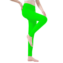 Load image into Gallery viewer, Ti Amo I love you - Exclusive Brand - Green - Womens / Teen Girls / Womens Plus - Yoga Leggings - Sizes XS-3XL
