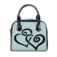 Load image into Gallery viewer, Ti Amo I love you - Exclusive Brand - Jungle Mist - Double Black Heart -  Shoulder Handbag
