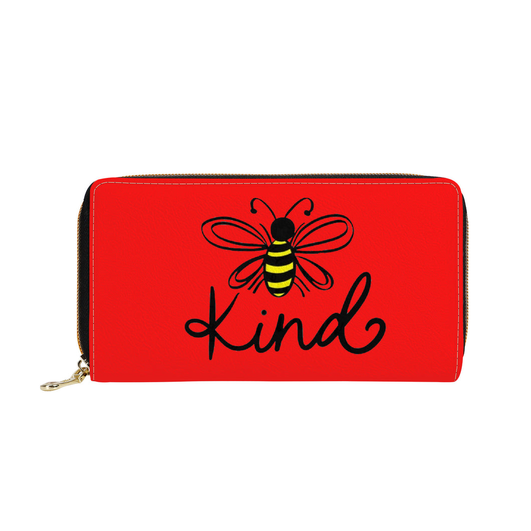 Ti Amo I love you - Exclusive Brand  - Red - Bee Kind - Zipper Purse Clutch Bag