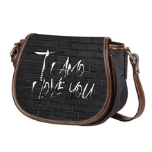 Load image into Gallery viewer, Ti Amo I love you - Exclusive Brand - Black Brick Graffiti Lettering -  Saddle Bag
