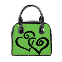 Load image into Gallery viewer, Ti Amo I love you - Exclusive Brand - Mantis - Double Black Heart -  Shoulder Handbag
