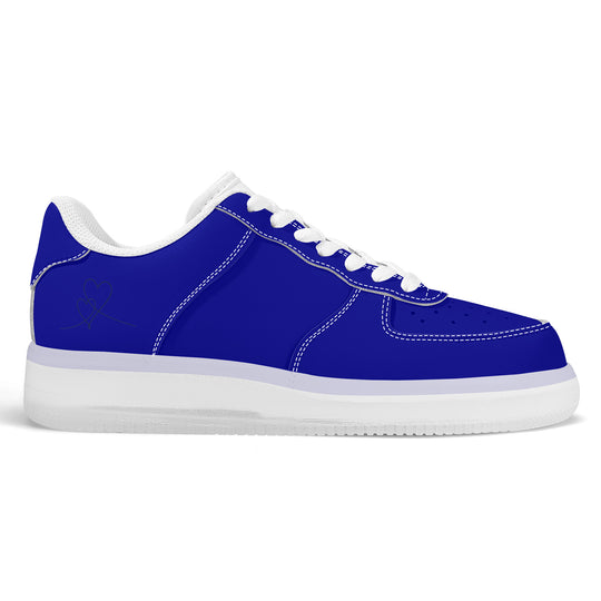 Ti Amo I love you - Exclusive Brand - Dark Blue 2 - Transparent Low Top Air Force Leather Shoes