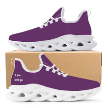 Load image into Gallery viewer, Ti Amo I love you - Exclusive Brand  - Dark Cosmic Purple - Mens / Womens - Flex Control Sneakers- White Soles
