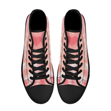 Load image into Gallery viewer, Ti Amo I love you - Exclusive Brand - High-Top Canvas Shoes - Black Soles
