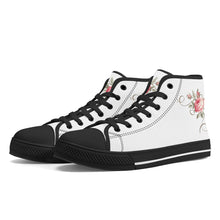 Load image into Gallery viewer, Ti Amo I love you - Exclusive Brand - High-Top Canvas Shoes - Black Soles
