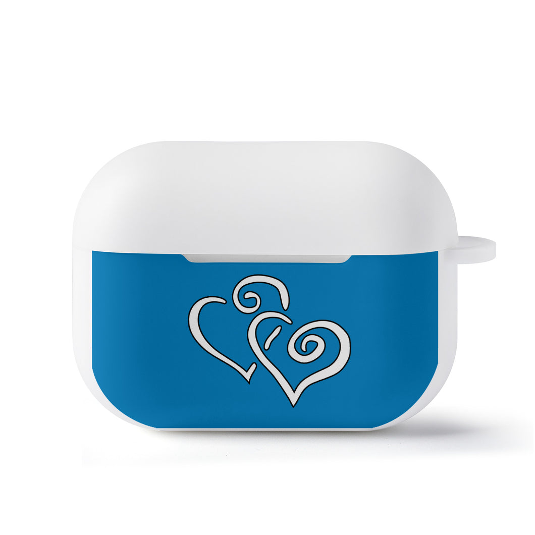 Ti Amo I love you - Exclusive Brand  - Lochmara  - Double White Heart - AirPods Pro Case Cover