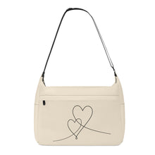 Load image into Gallery viewer, Ti Amo I love you - Exclusive Brand - Albescent White - Double Script Heart - Journey Computer Shoulder Bag
