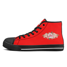 Load image into Gallery viewer, Ti Amo I love you - Exclusive Brand - High-Top Canvas Shoes - Black Soles
