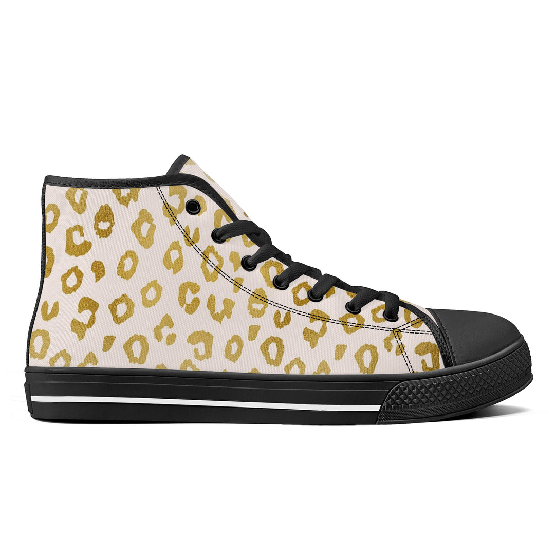 Ti Amo I love you - Exclusive Brand - Womens High-Top Canvas Shoes - Black Soles - Sizes 5-12