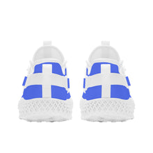 Load image into Gallery viewer, Ti Amo I love you - Exclusive Brand  - Neon Blue -  Double Heart - Womens Mesh Knit Shoes - White Soles
