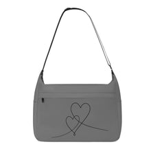 Load image into Gallery viewer, Ti Amo I love you - Exclusive Brand - Dove Gray - Double Script Heart - Journey Computer Shoulder Bag
