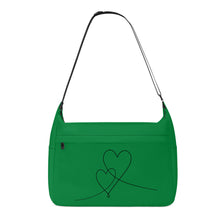 Load image into Gallery viewer, Ti Amo I love you - Exclusive Brand - Fun Green - Double Script Heart - Journey Computer Shoulder Bag
