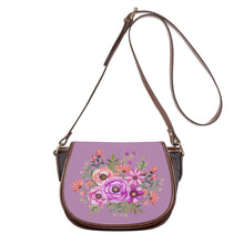 Load image into Gallery viewer, Ti Amo I love you - Exclusive Brand - Lilac 2 - Floral Bouquet -  Saddle Bag
