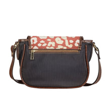 Load image into Gallery viewer, Ti Amo I love you - Exclusive Brand - Copperfiled, Japonica, &amp; Linen Animal Pattern Saddle Bag
