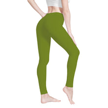 Load image into Gallery viewer, Ti Amo I love you - Exclusive Brand  - Wasabi - White Daisy -  Yoga Leggings
