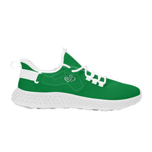 Load image into Gallery viewer, Ti Amo I love you - Exclusive Brand  - Fun Green -  Double Heart - Womens Mesh Knit Shoes - White Soles
