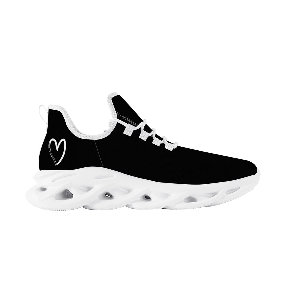 Ti Amo I love you  - Exclusive Brand  - Black - White Heart - Flex Control Sneaker - White Soles