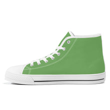 Load image into Gallery viewer, Ti Amo I love you  - Exclusive Brand - Dusty Green -  Unisex High -Top Canvas Shoes - White Soles
