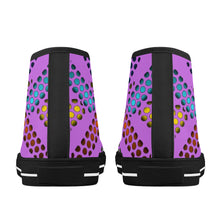 Load image into Gallery viewer, Ti Amo I love you - Exclusive Brand - Lavender - Deco Dots - High-Top Canvas Shoes - Black Soles
